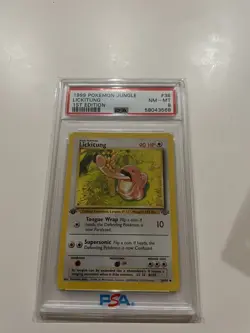 1999 Pokemon PSA 8 NM- MINT Jungle 1st EDITION Card #38 Lickitung 👅 - Image 1