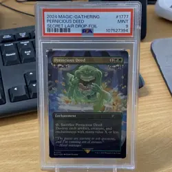 2024 MTG Ghost Busters SECRET LAIR FOIL Pernicious Deed #1777 PSA 9 Mint - Image 1