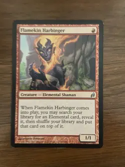 Flamekin Harbinger MTG Lorwyn Red Uncommon Creature Slightly Played x1 - Image 1