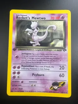 Rocket's Mewtwo - 14/132 - Pokemon Gym Challenge 1st Edition Holo WOTC LP - Image 1