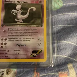 Rocket's Mewtwo 14/132 Gym Challenge Holo CGC 9 1st Edition - Image 4