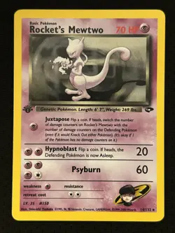 POKEMON ROCKET'S MEWTWO 1ST EDITION GYM CHALLENGE 14/132 - Image 1