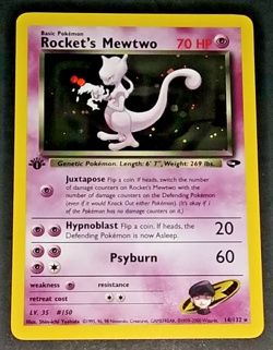 1ST EDITION POKEMON GYM CHALLENGE - ROCKET'S MEWTWO #14/132 - HOLO (NM) - Image 2