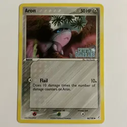Pokemon Tcg Aron - 44/100 - EX Crystal Guardians Stamped Reverse Holo LP Single! - Image 1