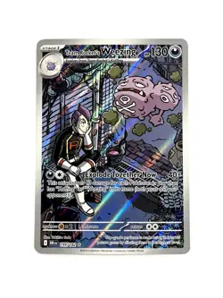 Team Rocket's Weezing 199/182 Destined Rivals Illustration Rare Pokemon TCG NM - Image 1