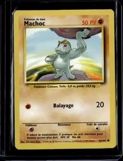 Machop 52/102 FRENCH Base Set Common - WOTC (NM) / Pokemon TCG - Image 1
