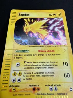 Pokemon Zapdos H32/H32 Aquapolis Rara Holo Unlimited Wizards ITA Carte Vintage - Image 4
