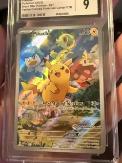 CGC Mint 9 Pikachu 027 Paldea Evolved (Pokemon Center Exclusive stamp) Promo - Image 1