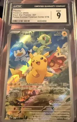 CGC Mint 9 Pikachu 027 Paldea Evolved (Pokemon Center Exclusive stamp) Promo - Image 3
