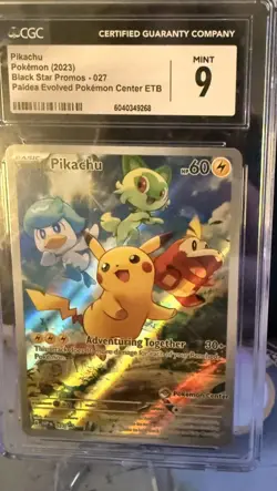 CGC Mint 9 Pikachu 027 Paldea Evolved (Pokemon Center Exclusive stamp) Promo - Image 4