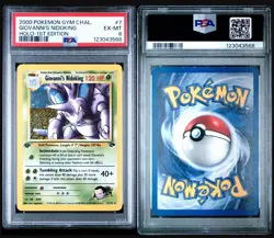 Pokemon Gym Challenge Giovanni's Nidoking 7/132 Holo 1st edition PSA 6 - Image 3