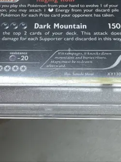 Pokemon Tyranitar Fates Collide Black Star Holo XY130 PSA 9 Slab Has Scratches - Image 5