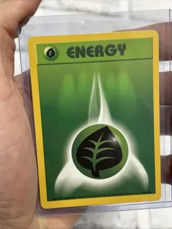 Pokemon Grass Energy 99/102 Base Set Unlimited Common Pokemon TCG NM/MT Vintage - Image 1