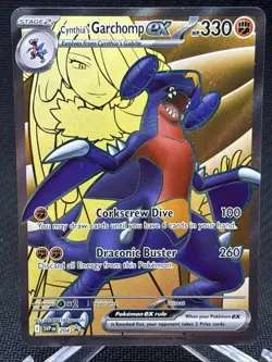 Cynthia’s Garchomp ex SVP 204 Black Star Promo Full Art Pokemon: Destined Rivals - Image 1