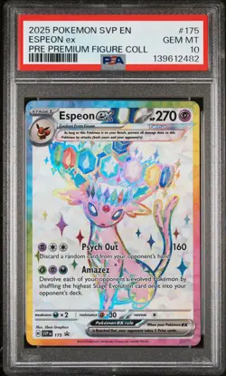 2025 POKEMON SVP EN-SV BLACK STAR PROMO #175 ESPEON EX PSA 10 - Image 1