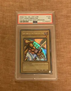 2002 Yugioh LOB-123 LEFT ARM OF THE FORBIDDEN ONE PSA 7 - Image 1