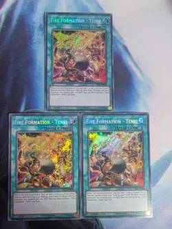 YuGiOh! Fire Formation - Tenki FIGA-EN028 x3 PLAYSET Secret Rare 1st Ed - Image 1