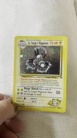 Pokemon Lt. Surge's Magneton 1st Edition Holo Rare Gym Heroes 8/132 NM+ Flawless - Image 2