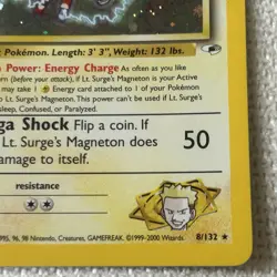 Pokemon Lt. Surge's Magneton 1st Edition Holo Rare Gym Heroes 8/132 NM+ Flawless - Image 3
