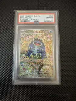 2025 Pokemon Black Bolt English Illustration Rare Seismitoad 105/086 PSA 10 - Image 1