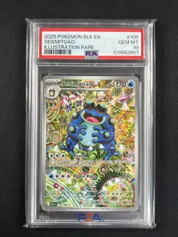 Pokemon TCG Seismitoad Illustration Rare Black Bolt 105/086 English Psa 10 - Image 1