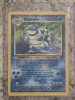 Blastoise Holo Rare 2/102 Base Set Unlimited 1999 Vintage Pokemon TCG WOTC LP - Image 2