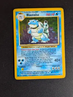 Pokemon TCG Blastoise 2/102 Base Set 1999 WOTC Vintage Holo Rare MP - Image 1