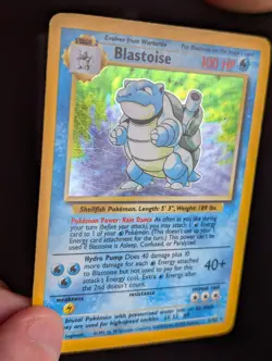 Pokemon TCG Blastoise 2/102 Base Set 1999 WOTC Vintage Holo Rare MP - Image 4