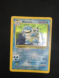Pokemon TCG Blastoise 2/102 Base Set 1999 WOTC Vintage Holo Rare MP - Image 1