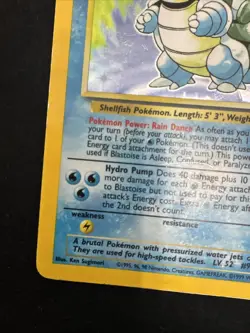 Pokemon TCG Blastoise 2/102 Base Set 1999 WOTC Vintage Holo Rare MP - Image 4