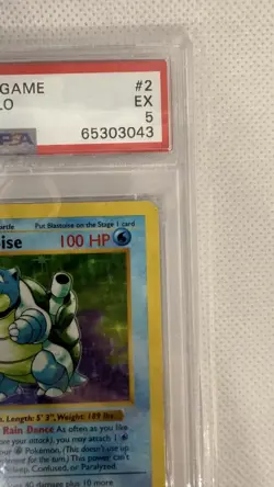 Blastoise 2/102 - SHADOWLESS Base Set (Graded PSA 5) Holo Rare- 1999 Pokemon TCG - Image 4