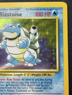 Blastoise 2/102 Base Set Holo Rare Pokemon TCG LP/MP - Image 3