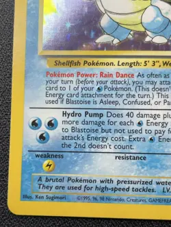 Blastoise 2/102 Base Set Holo Rare Pokemon TCG LP/MP - Image 5