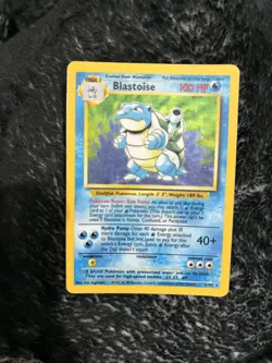 Pokemon Base Set Blastoise 2/102 Holo Rare MP Vintage WOTC Pokemon TCG - Image 1