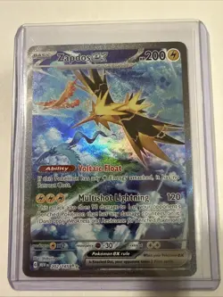 Zapdos ex 202/165 Pokemon TCG Scarlet & Violet 151 Special Illustration Rare NM - Image 1