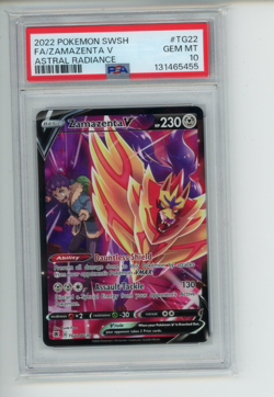 2022 Pokemon Astral Radiance Zamazenta V TG22/TG30 Trainer Gallery PSA 10 (455) - Image 1