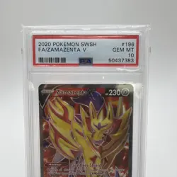 2020 Pokemon Sword & Shield Base Zamazenta V Full Art #196 PSA 10 Gem Mint - Image 2