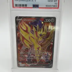 2020 Pokemon Sword & Shield Base Zamazenta V Full Art #196 PSA 10 Gem Mint - Image 3