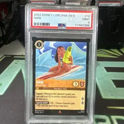 2024 DISNEY LORCANA EN 6-AZURITE SEA #19 NANI PSA 9 - Image 1