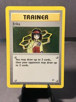 Pokemon TCG Trainer Erika #16/132 Holo Rare Gym Heroes Set 2000 WOTC VTG NM - Image 1