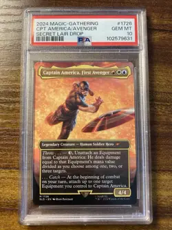 MTG✨CAPTAIN AMERICA, FIRST AVENGER✨SLD X MARVEL Captain America PSA 10 Mythic - Image 1