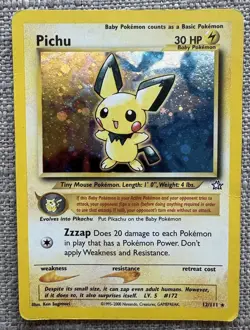 Pokemon TCG vintage Pichu 12/111 Neo Genesis Holo (1995-2000) MP ⚡ - Image 1