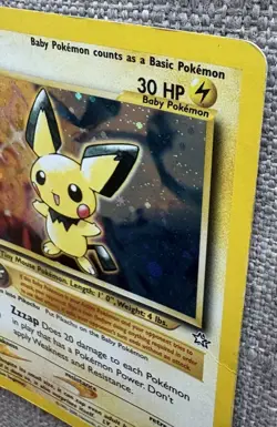 Pokemon TCG vintage Pichu 12/111 Neo Genesis Holo (1995-2000) MP ⚡ - Image 3