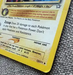 Pokemon TCG vintage Pichu 12/111 Neo Genesis Holo (1995-2000) MP ⚡ - Image 4