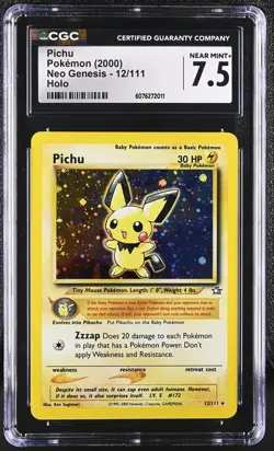 CGC 7.5 Pichu 12/111 Neo Genesis Holo Rare Pokemon Card - Image 1