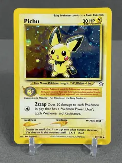 Pokemon TCG Pichu Neo Genesis 12/111 Holo Holo Rare LP - Image 1