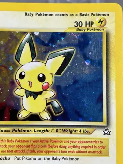Pokemon TCG Pichu Neo Genesis 12/111 Holo Holo Rare LP - Image 2