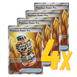 4x Premium Power Pro PLAYSET x4 FULL ART Item Cards 174/132 MEG Pokemon TCG NM - Image 1