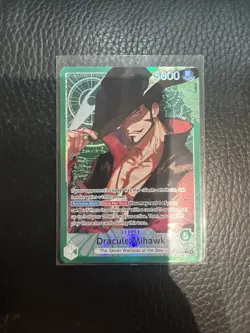 One Piece TCG OP14-020 Dracule Mihawk Leader Alt Art AA Card Game CCG English - Image 1
