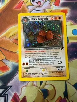 Dark Dugtrio 6/82 SWIRL HOLO Rare Team Rocket WOTC 2000 Pokemon Card Near Mint - Image 1